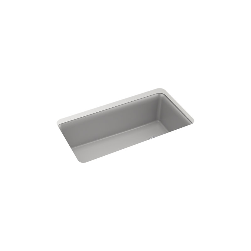 Gunnison 33.5'' L Single Basin Kitchen Sink, Gray