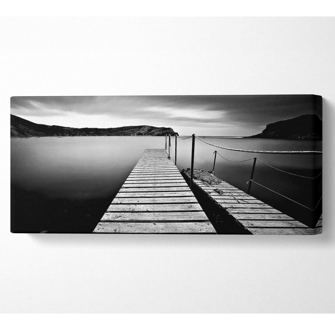 Abstrakte Pier B N W - Leinwanddrucke auf Leinwand