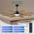 52" Ceiling Fan With Lights And Remote Control – 8 Plywood Blades, 6-Speed Noiseless Reversible DC Motor, 3CCT Color Changing, Windmill Style