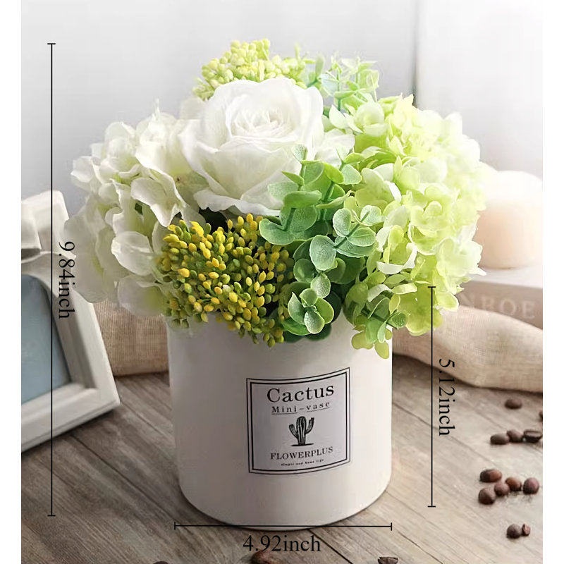 Simulation de fleurs artificielles en pot