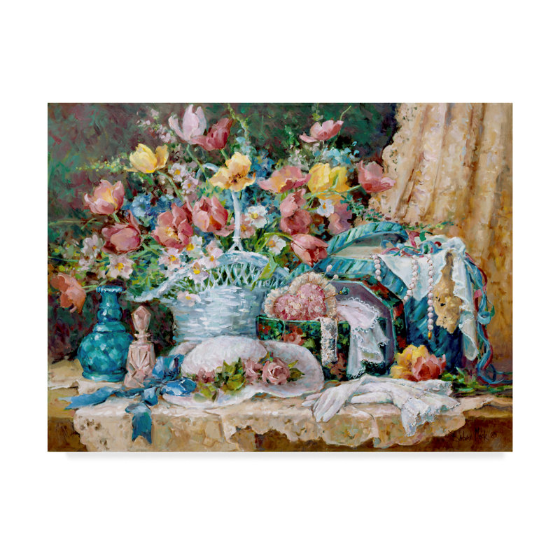 «Victorian and Lace Collectables», reproduction de peinture acrylique sur toile tendue, H 24 po x l 32 po x P 2 po