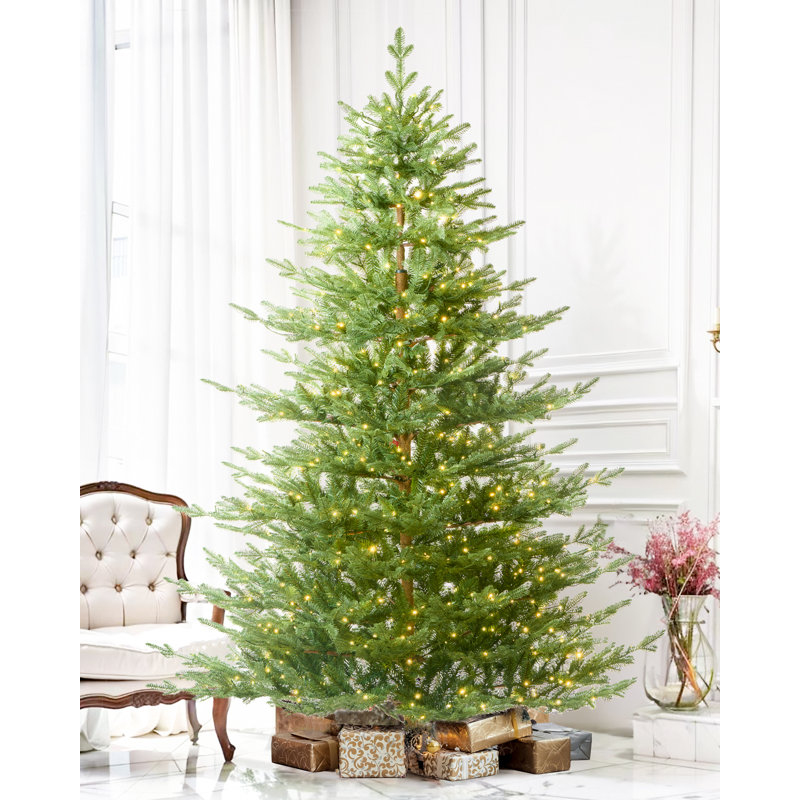 Lighted Artificial Christmas Tree - Stand Included, 6.5ft, Pre-Lit