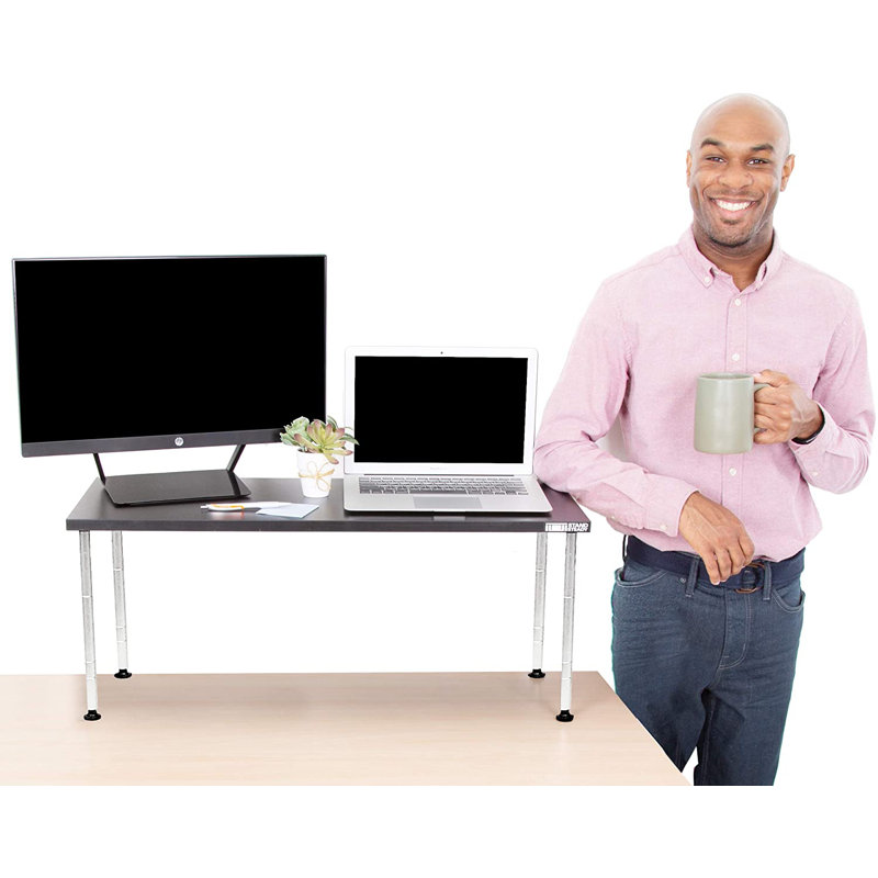 Adjustable Metal Base Standing Desk Converter