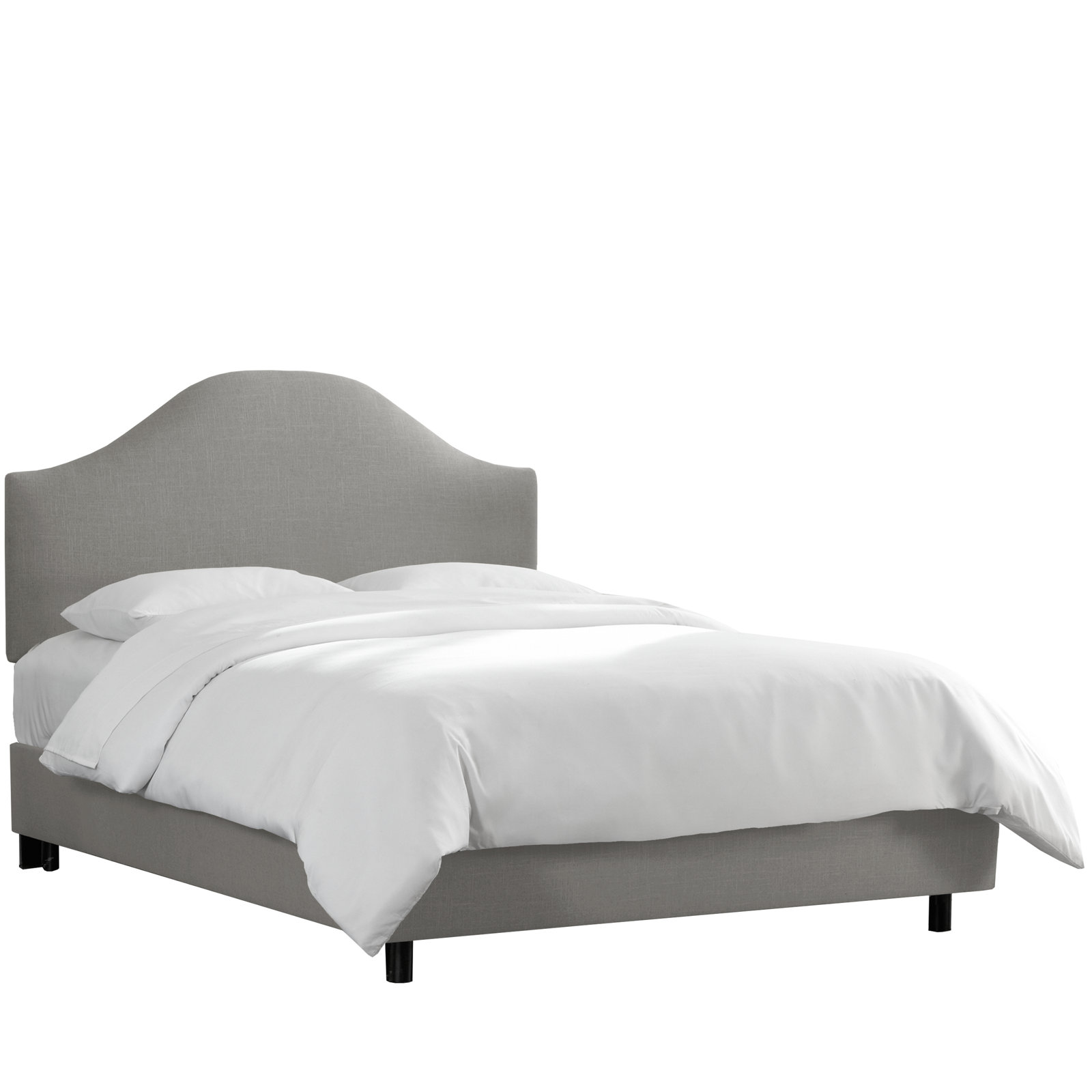 Morris Upholstered Standard Bed, Classic Grey Linen, King