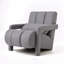 Chaise d'appoint moderne rembourrée, tissu en lin confortable avec coussin