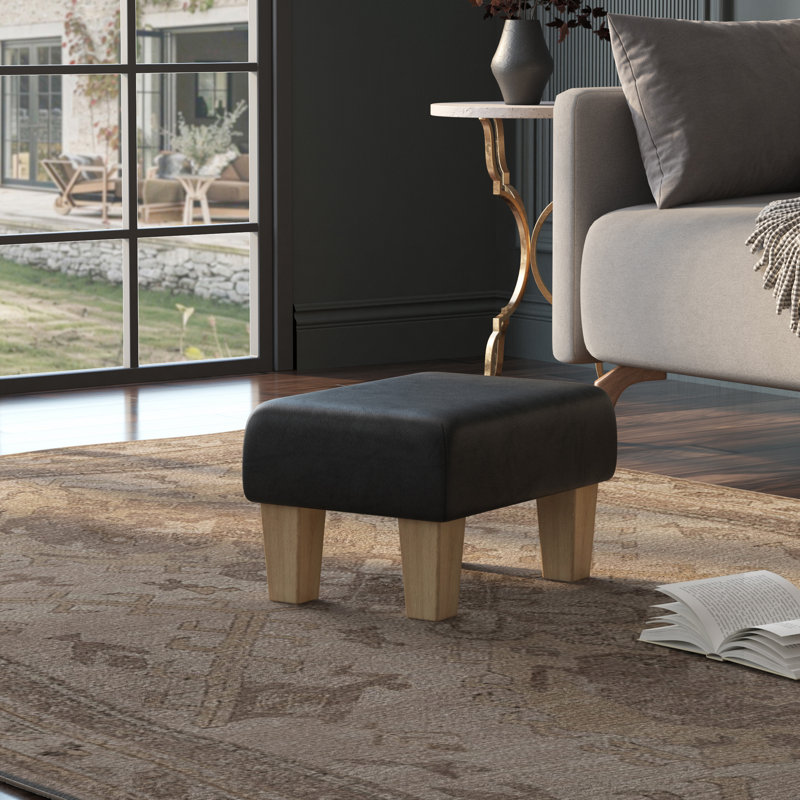 Collado Wood Contemporary Leg, Natural, Style Leather, Black