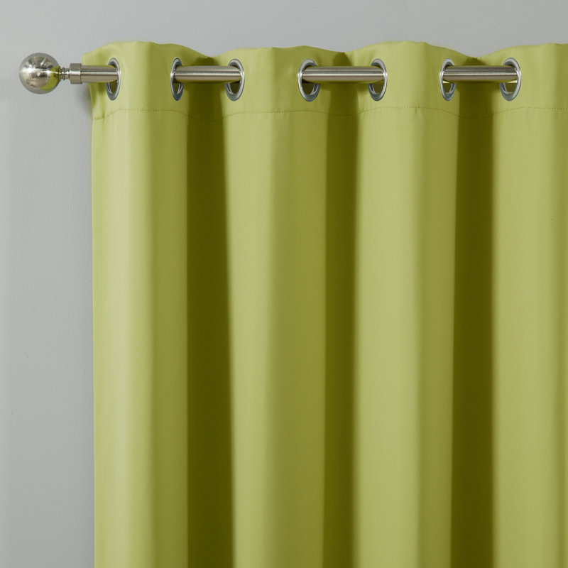 Schaeffer Solid Blackout Thermal Grommet Curtain Panels, 52" W x 84" L, Sage