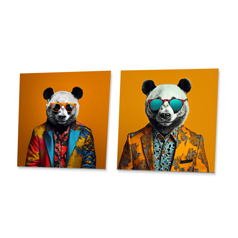 Fashion Panda In suit I - Panda, H 16 po x l 32 po