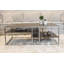 Table basse rectangulaire avec plateau en bois manufacturé et tablette