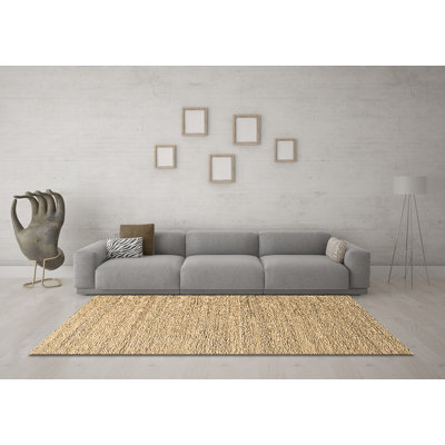 Tapis brun lavable à la machine de style Mid-Century moderne 415