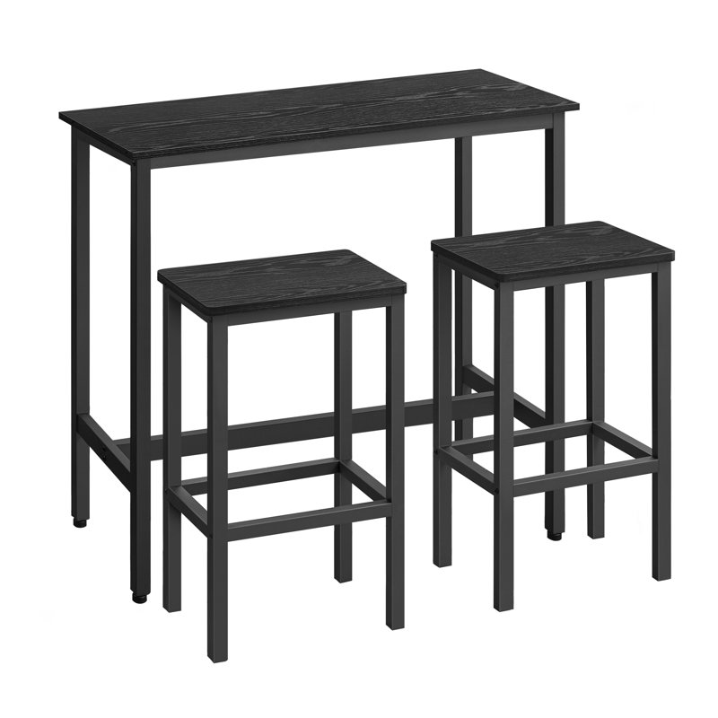 Beseris 100cm Bar Set, Ebony Black/Black