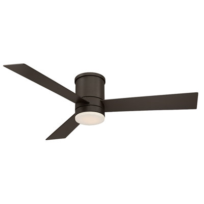 Axis 3 - Blade Outdoor Smart Flush Mount Ceiling Fan with Remote Control and LED Light Kit Included, Works With Alexa and iOS / Android App