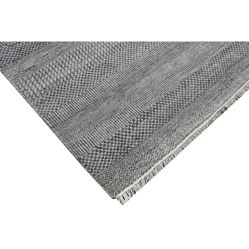 One-of-a-Kind Rectangle 8'1" x 10'1" Area Rug in Silver/Black