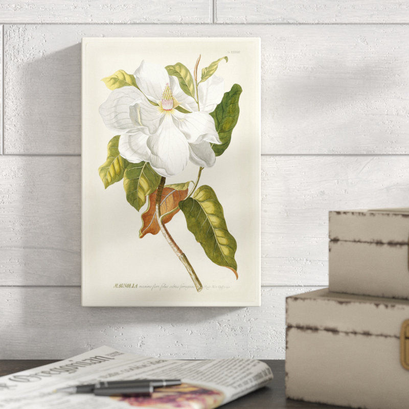 «Magnifique Magnolias I», peinture sur toile, H 12 po x l 8 po