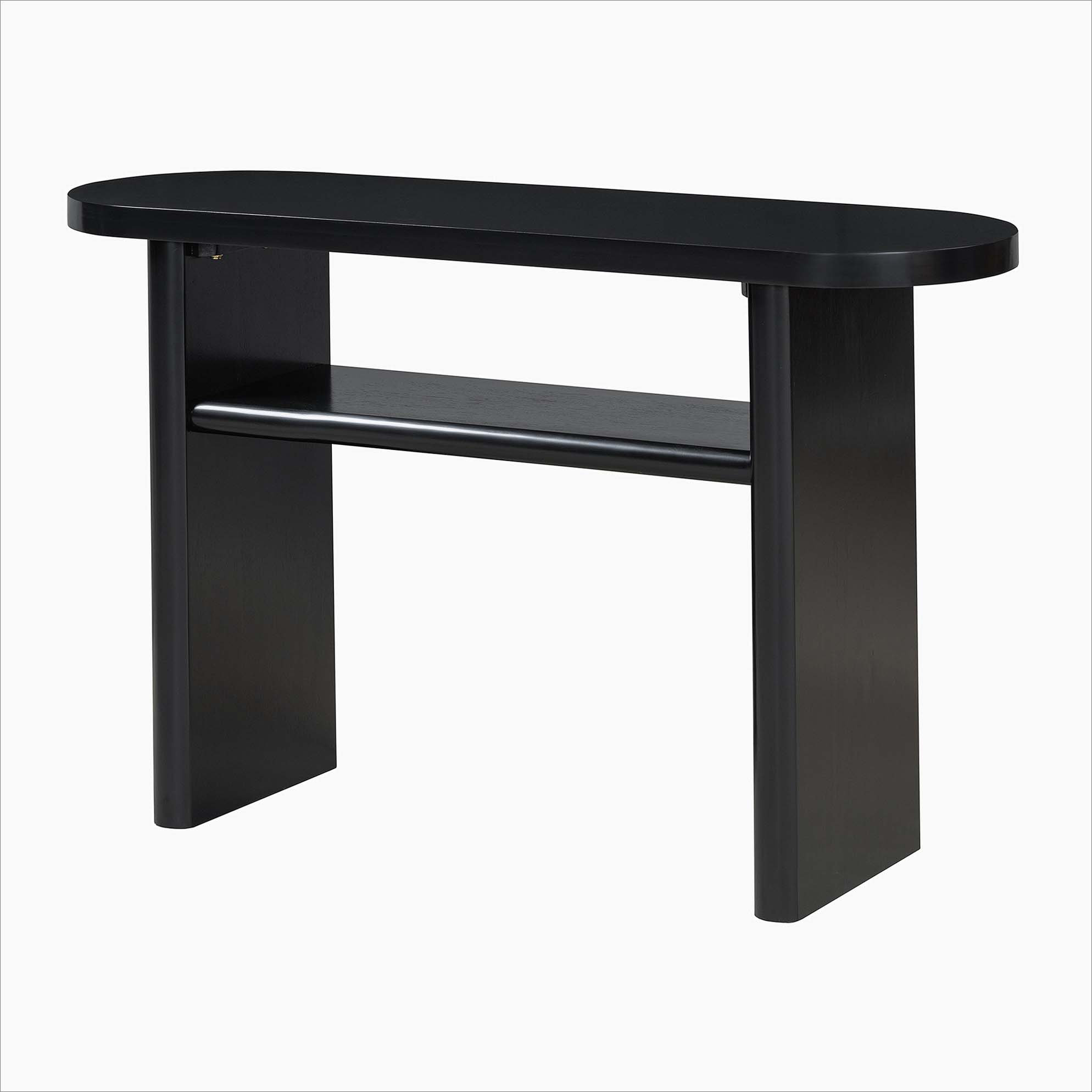 Consuler Table Rounded Ebern Designs Console Table with Rounded Edges and Sturdy Shelf | Wayfair