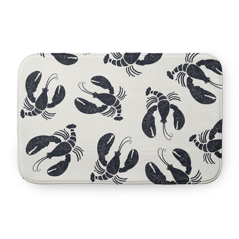 Tapis de bain Nautical Nights, L 21 po x L 34 po, Noir