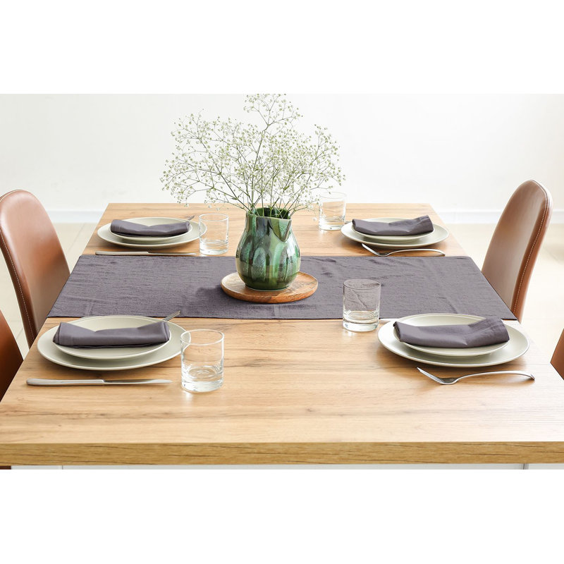 Ensemble de serviettes de table carré, gris, L 16 po x L 16 po