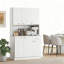 Buffet de cuisine autoportant moderne avec desserte et rangement-1784241659
