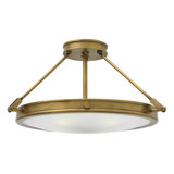Collier Semi-Flush Mount Ceiling Light - Heritage Brass
