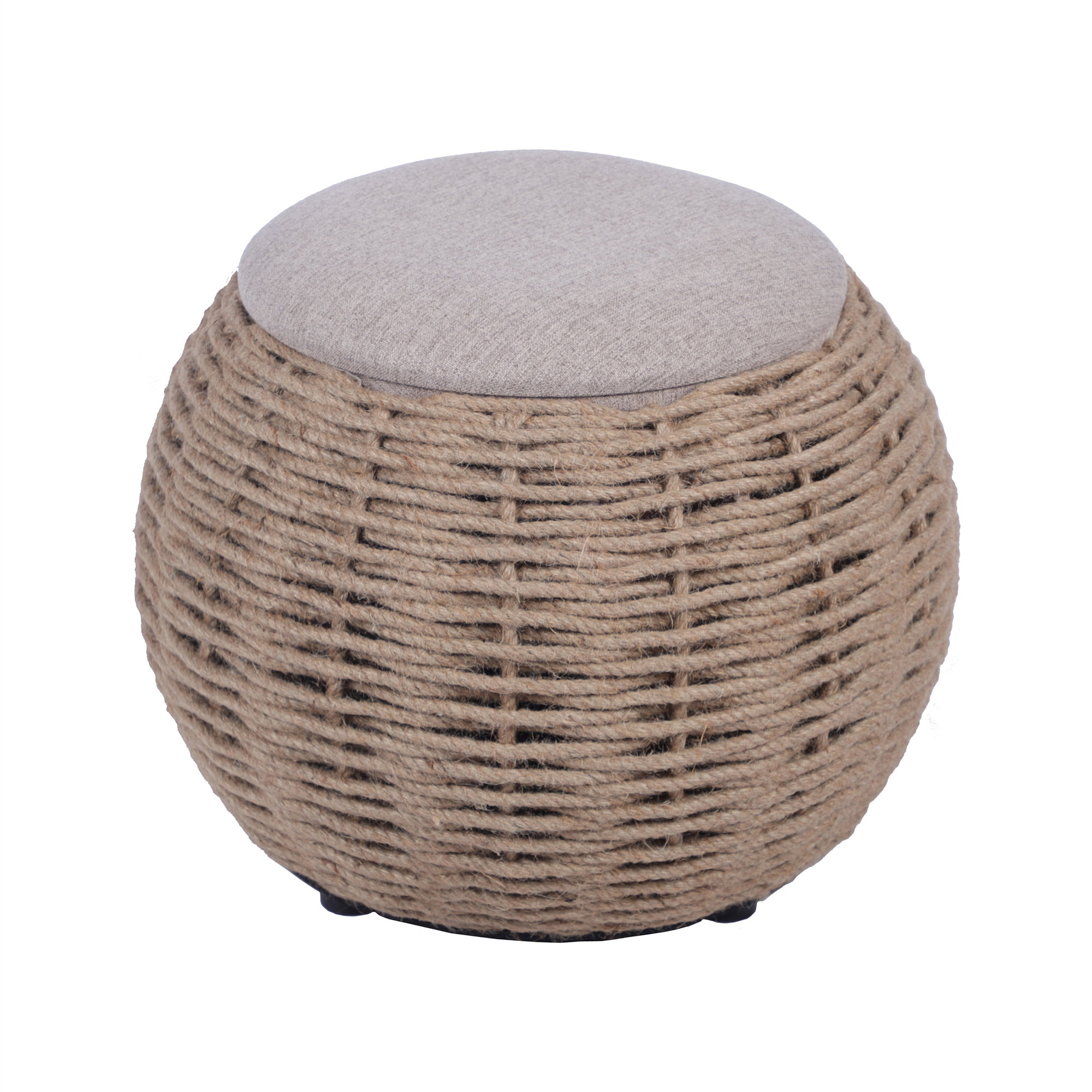 Picture of Bayou Breeze Natural Woven Ottoman With Storage | Wayfair