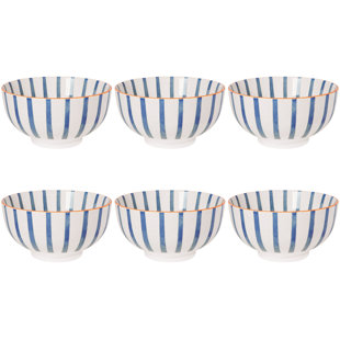 Set of 6 Bowl Stamped Citrus Burst (Set of 6)
