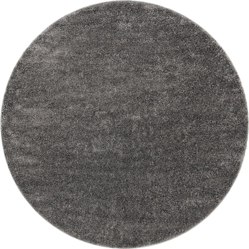 Tapis gris Pebble, Rond 4 pi 1 po