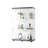 Two-Door Glass Display Cabinet With Door, Floor Standing Curio Bookshelf