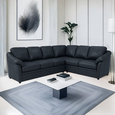 Canapé modulaire en cuir fleur Ramdev