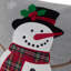 Housse de coussin décoratif bonhomme de neige 18 x 18 po