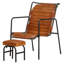 Upholstered Accent Chair with Footstool