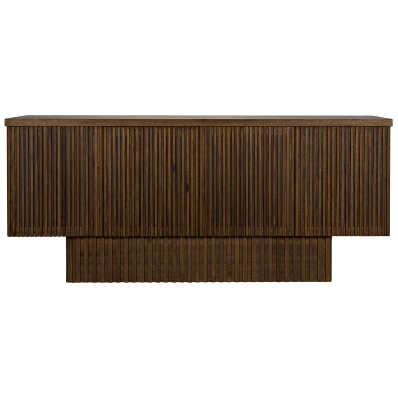 Noir Mr. Smith 77.5'' Dark Walnut Solid Wood Sideboard