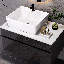 Petit meuble-lavabo flottant simple 31,5 pouces avec lavabo