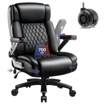 Big And Tall Office Chair With Adjustable 5d Flip Arms&lumbar Support