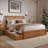 Lamareon Solid Wood Storage Platform Bed with Footboard & Under Bed Drawers-756382970-756382971