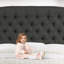 Lit tapissier en tissu, base de lit à hauteur réglable capitonnée-293809457-293809868