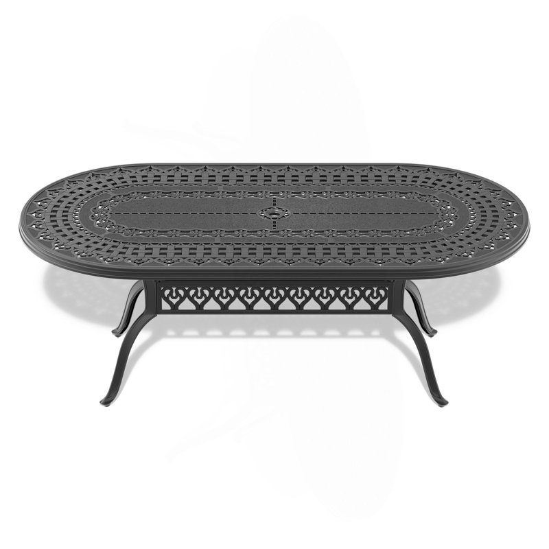 Oval Outdoor Dining Table Yes , 41.34 " W 81.89 " D