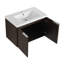 Meuble-lavabo de 30 po avec lavabo en résine, portes et conception à fixation flottante