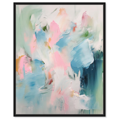 «Neon Breeze I», toile abstraite colorée par Art Remedy