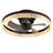 20” Flush Mount Ceiling Fan With Integrated Ring-Shaped LED Light, Brown Finish, 6-Speed Reversible Motor, Timer, Memory Function, Remote Included