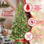 Arbre de Noël illuminé 5 pi avec 300 lumières UL, arbre classique avec 967 pointes PE + PVC, branches articulées pour une installation facile, support en métal robuste, look réaliste-1455577874-1455577872