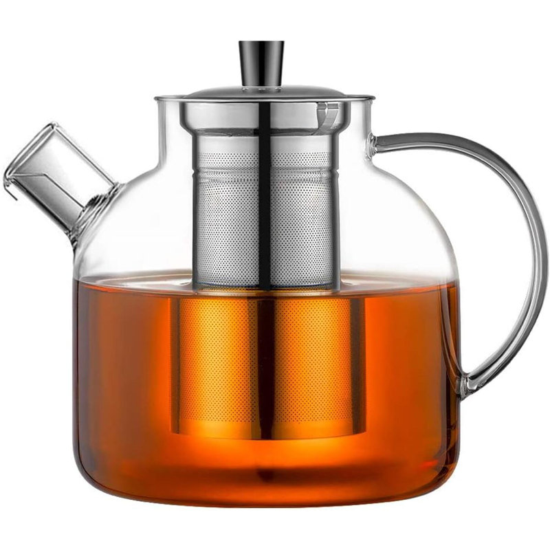 Théière en verre avec infuseur amovible Stovetop Safe Tea Tea