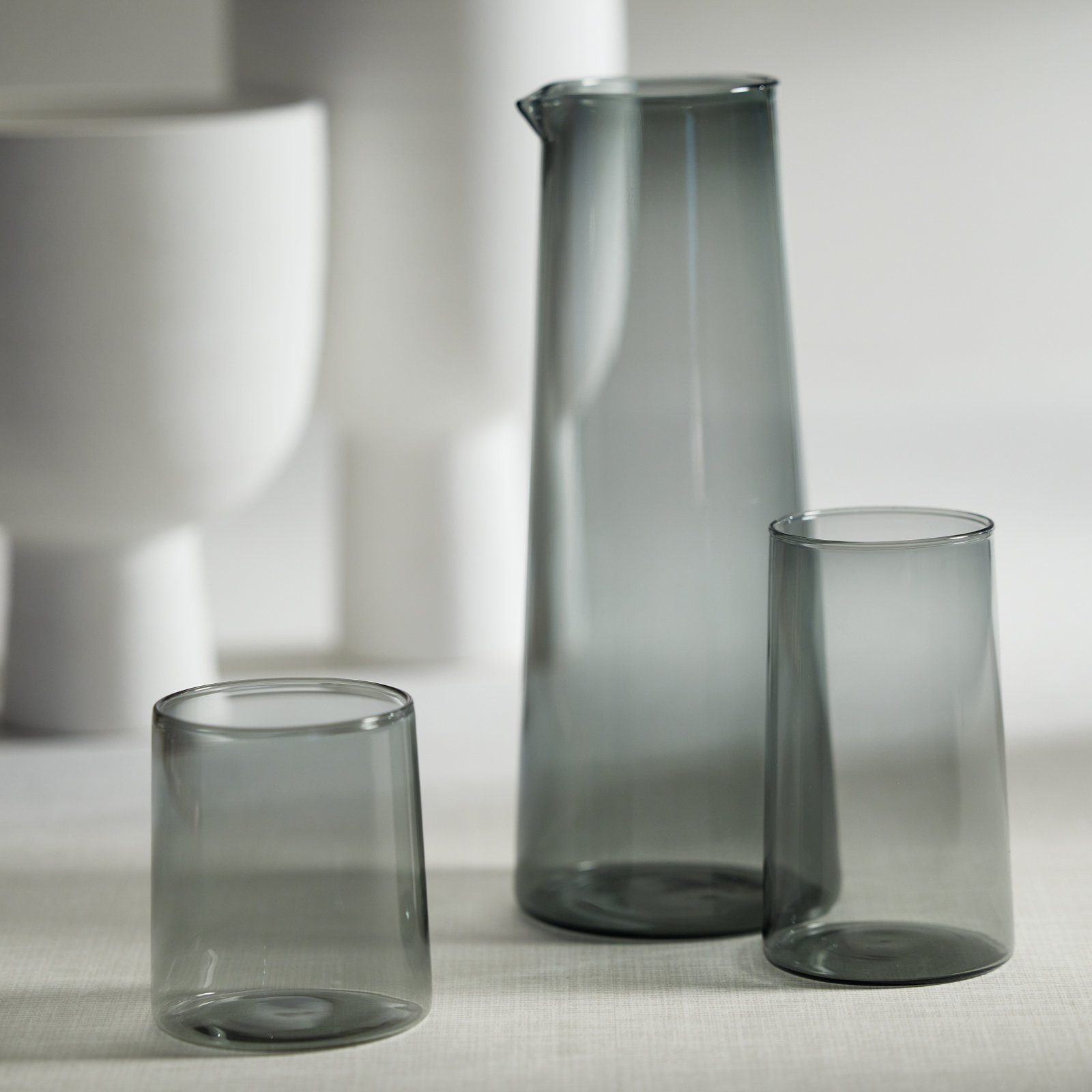 Bruce Highball Glass, Smoke