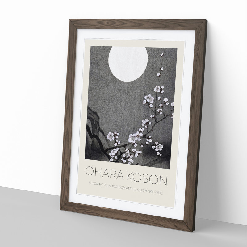Blooming Plum Blossom by Pierre-Auguste Renoir - Picture Frame Art Prints, 36cm H x 27cm W x 2cm D, Walnut