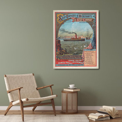 Ship Owners and Merchant Tug Boat Company by  Emmanuel Wyttenbach  Gallery Wrap Canvas Wall Art