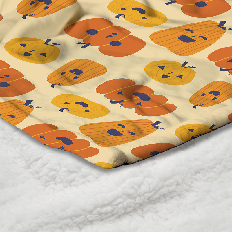 Jeté en sherpa Ghost Shapes, Orange
