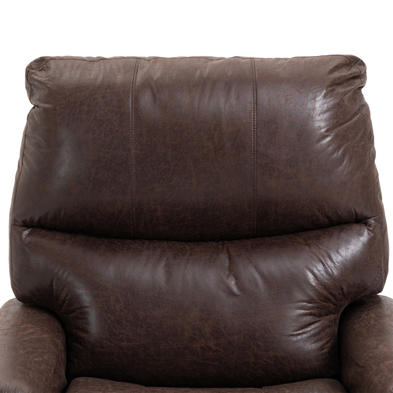 Fauteuil inclinable manuel en microfibre, Microfibre / microsuède chocolat