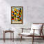 Impression d'art abstrait géométrique coloré-129965182