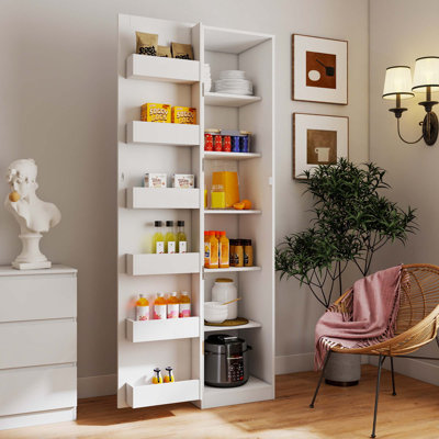 Armoire de cuisine autoportante avec portes et tablettes
