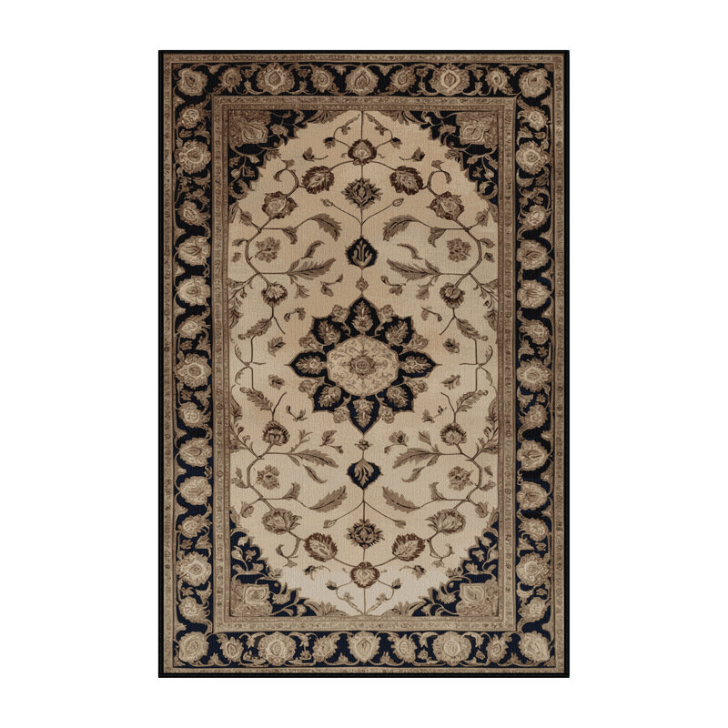 Tapis brun lavable à la machine, Rectangle 7 pi x 10 pi
