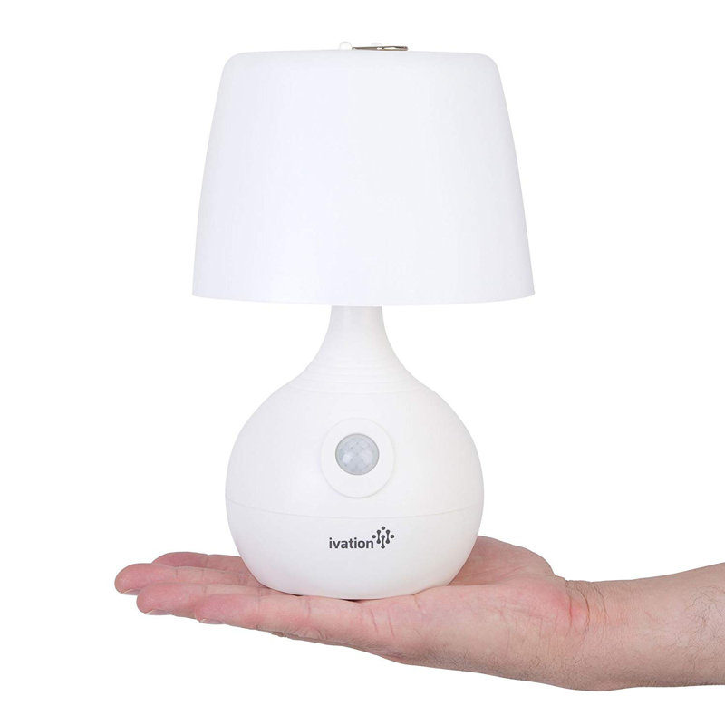 White Cordless Adjustable LED Motion Sensing Table Lamp
